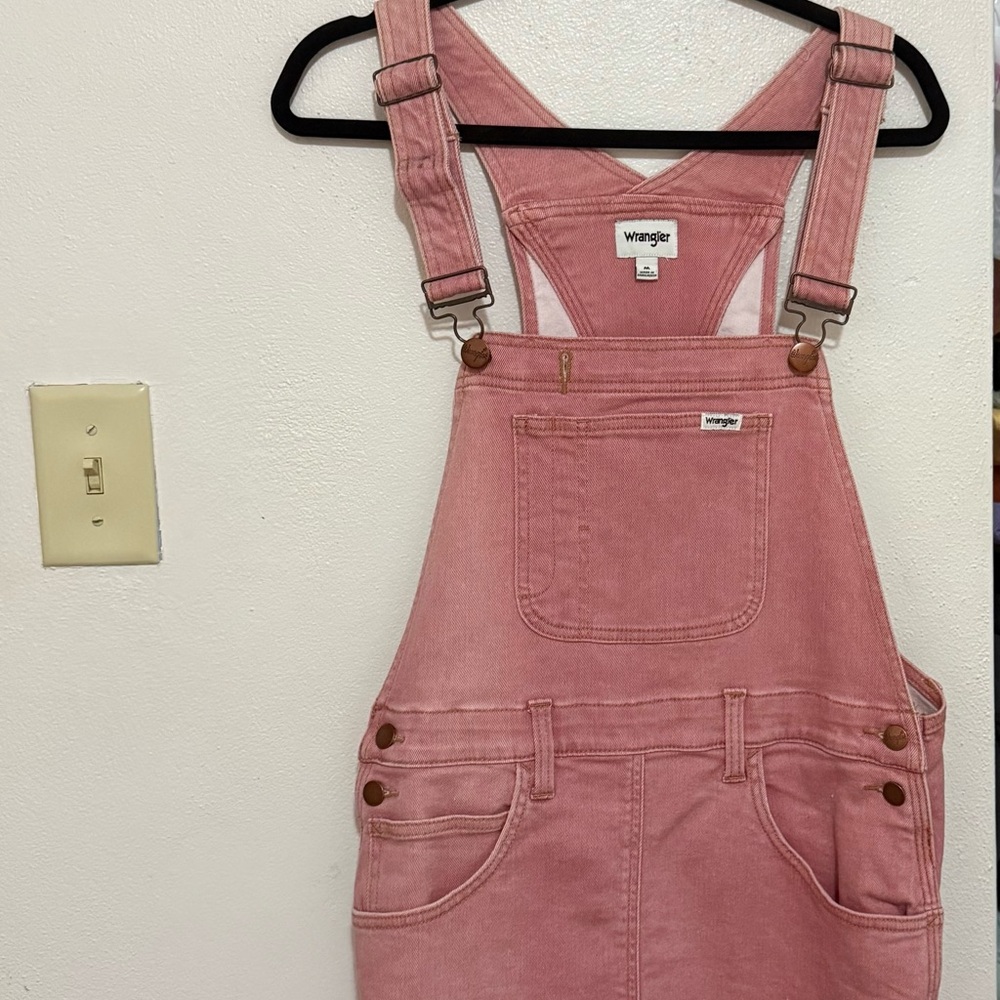 Wrangler Rose Pink Denim Overalls
